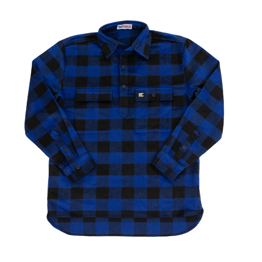 Blue Check 100% Wool Shirt