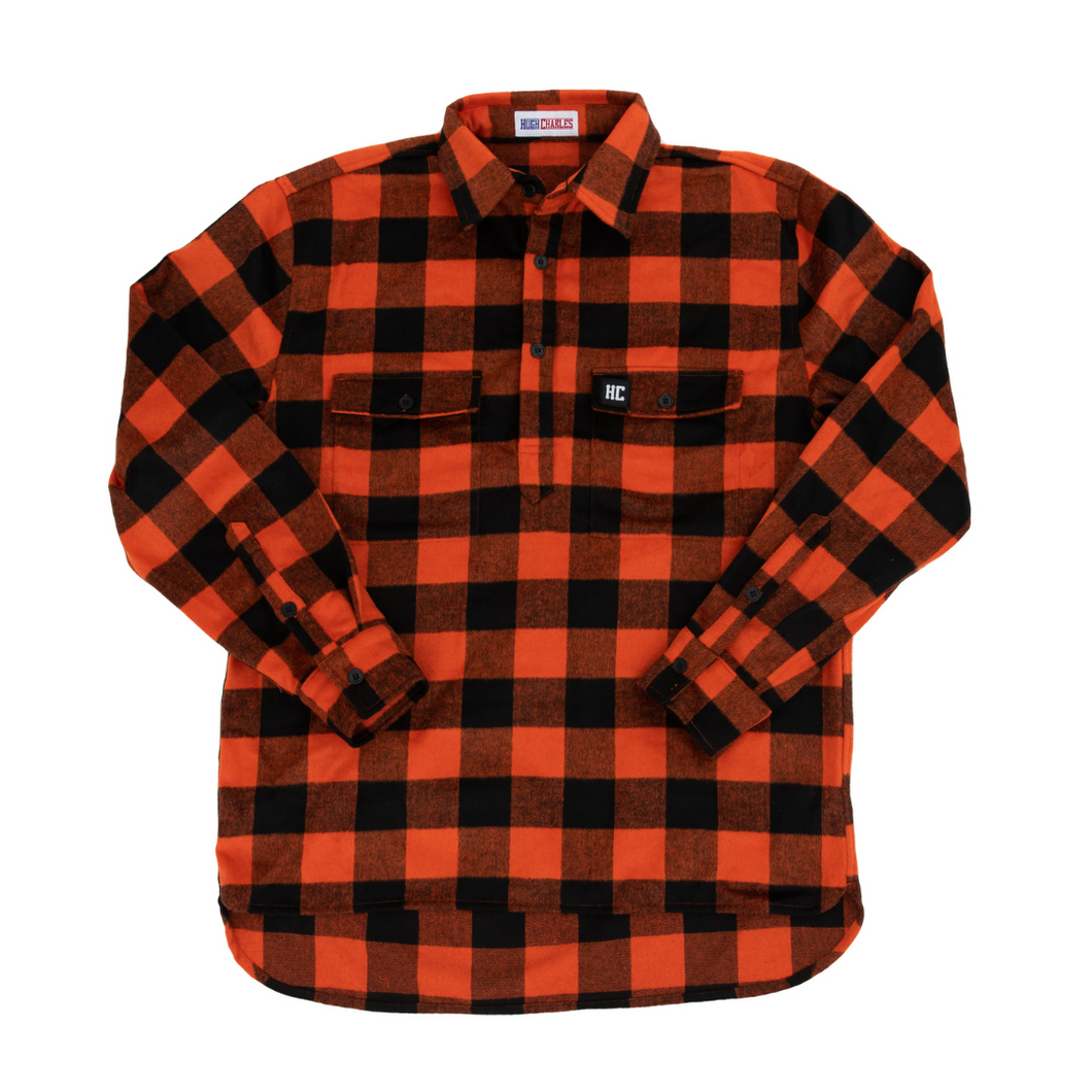Orange Check 100% Wool Shirt