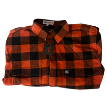 Load image into Gallery viewer, Orange Check 100% Wool Shirt - FULL Button Up