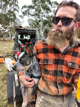 Load image into Gallery viewer, Orange Check 100% Wool Shirt - FULL Button Up