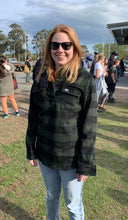 Load image into Gallery viewer, Women's 100% Wool Green Check Shirt