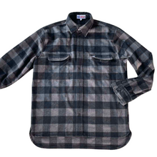 Load image into Gallery viewer, Grey Check 100% Wool Shirt - FULL Button
