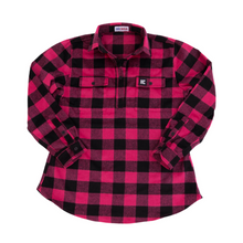 Load image into Gallery viewer, Womens 100% Pink Check Wool Shirt
