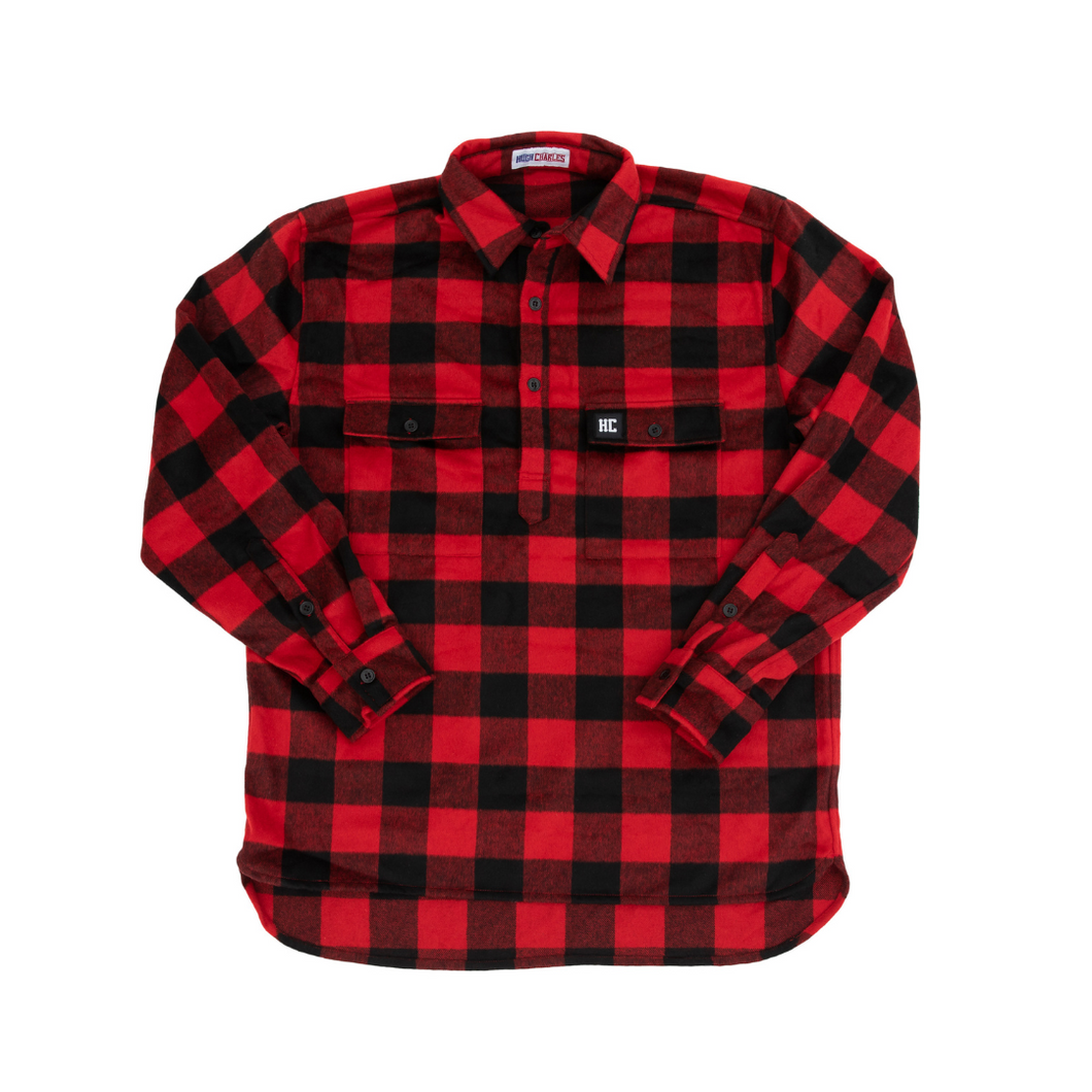 Women's 100% Wool Red Check Shirt