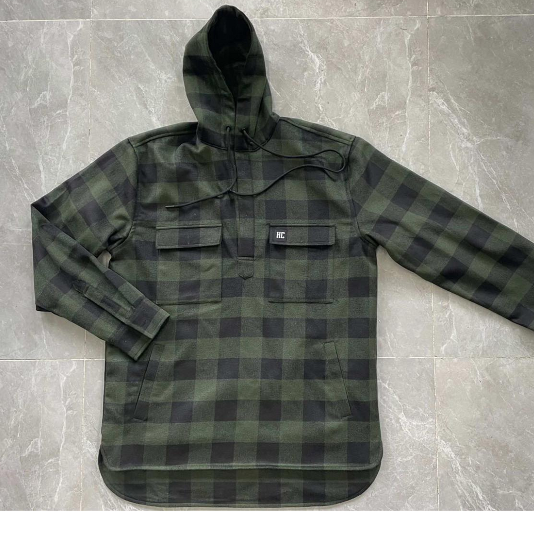 Green Check Hoodie
