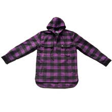 Load image into Gallery viewer, Women's Wool Hoodie - Purple Check

