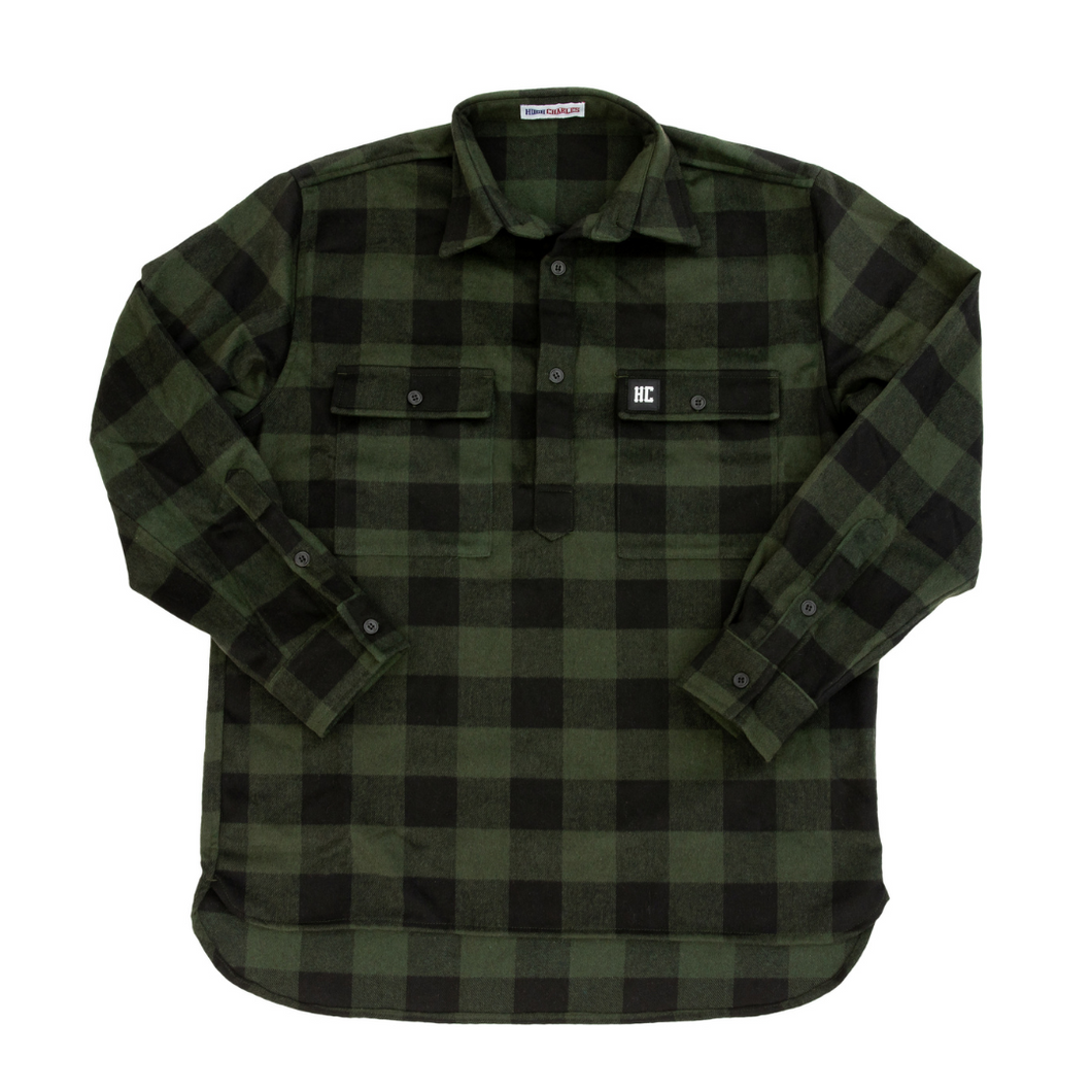 Green Check 100% Wool Shirt