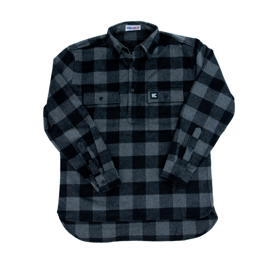 Grey Check 100% Wool Shirt