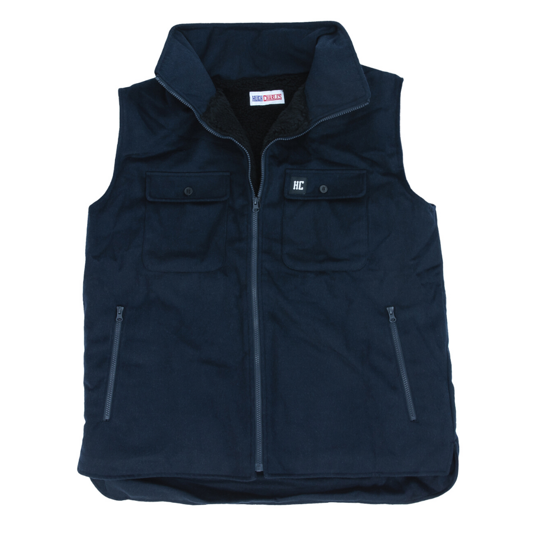 Navy Wool Vest
