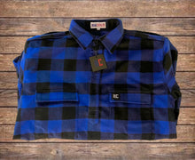 Load image into Gallery viewer, Blue Check 100% Wool Shirt
