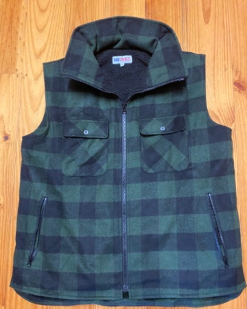 Green Check Vest