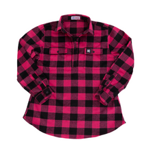 Load image into Gallery viewer, Womens 100% Pink Check Wool Shirt
